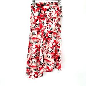 Patagonia asymmetric women’s floral organic cotton side rushed skirt